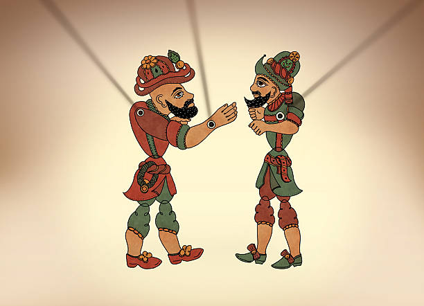 Karagöz ve Hacivat gölge oyunu sahnesi
