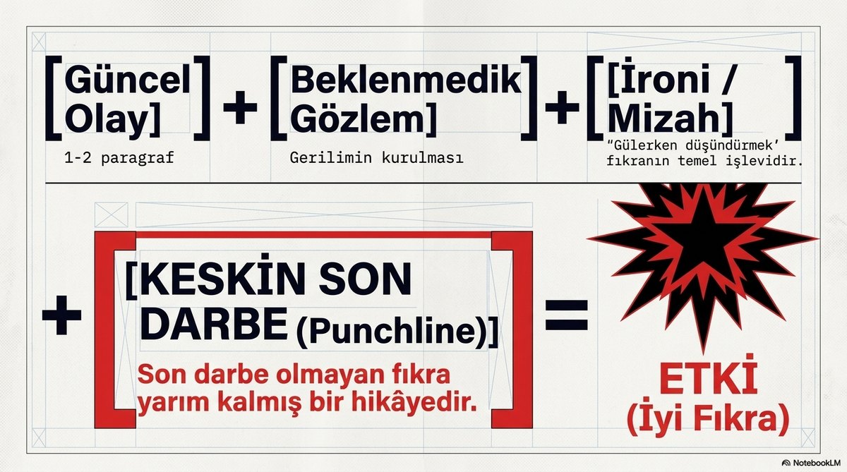 Fikra formulu keskin son darbe ve mizah gorseli
