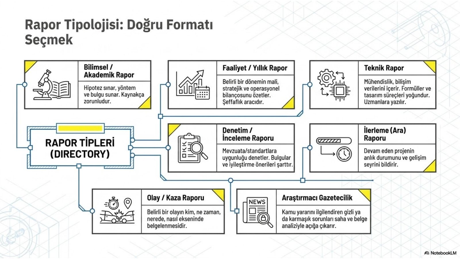 Rapor tipolojisi ve rapor türleri ders notu görseli